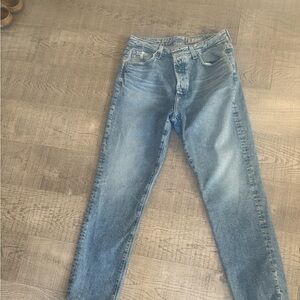 AG Adriano Goldschmied Blue Straight Jeans